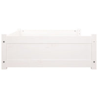 Cuccia per Cani Bianca 105,5x75,5x28 cm Legno Massello di Pino cod mxl 37270