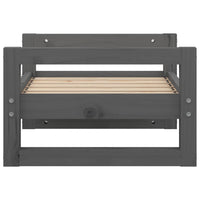 Cuccia per Cani Grigia 55,5x45,5x28cm in Legno Massello di Pino 821469