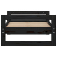 Cuccia per cani comodo divano 65,5 x 50,5 x 28 cm legno massello di pino nero 02_0042770