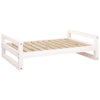 Cuccia per cani, comodo divano, 95,5 x 65,5 x 28 cm, in legno massello di pino bianco 02_0043035