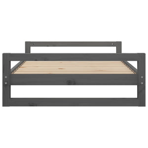 Cuccia per Cani Grigia 105,5x75,5x28 cm Legno Massello di Pino 821489