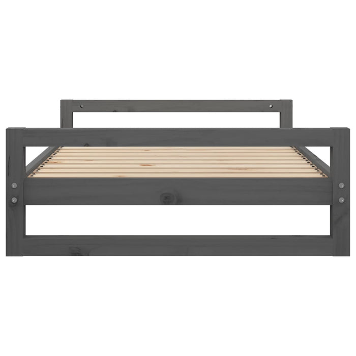 Cuccia per Cani Grigia 105,5x75,5x28 cm Legno Massello di Pino 821489