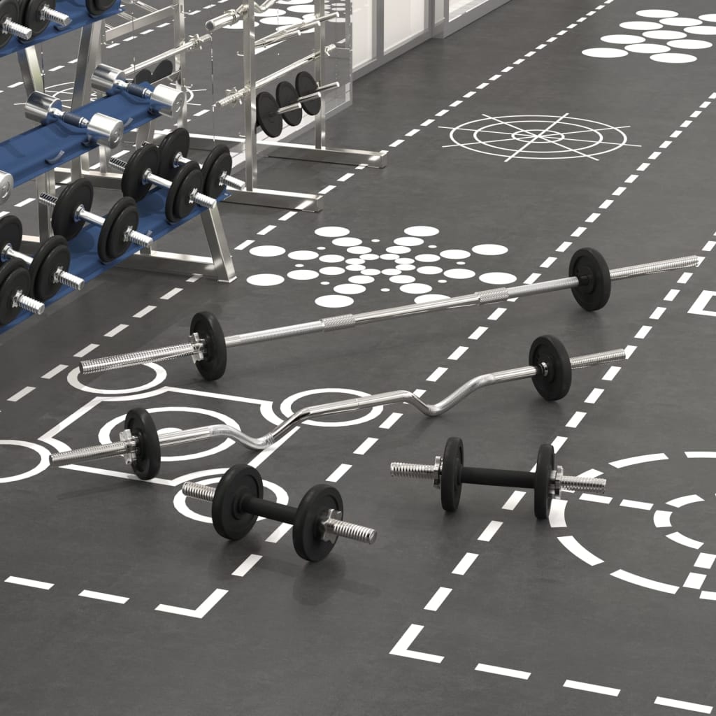 Set Bilanciere e Manubri 30 kg in Ghisa 93635