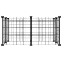 Gabbia per Animali Domestici 8 Pannelli Nero 35x35 cm Acciaio cod mxl 53031