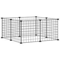 Gabbia per Animali Domestici 8 Pannelli Nero 35x35 cm Acciaio cod mxl 53031