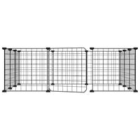 Gabbia per Animali 12 Pannelli con Porta Nero 35x35 cm Acciaio cod mxl 53795