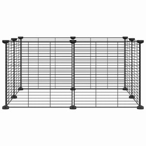 Gabbia per Animali Domestici 8 Pannelli Nero 35x35 cm Acciaio cod mxl 54291