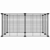 Gabbia per Animali Domestici 8 Pannelli Nero 35x35 cm Acciaio cod mxl 54291