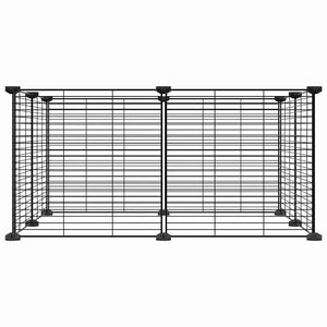 Gabbia per animali con 8 pannelli 35 x 35 cm acciaio nero 02_0041599