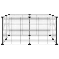 Gabbia per animali domestici a 8 pannelli nera 35x35 cm in acciaio 171624