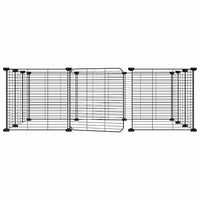 Gabbia per Animali 12 Pannelli con Porta Nero 35x35 cm Acciaio cod mxl 53723