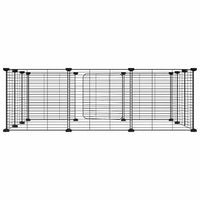 Gabbia per Animali 12 Pannelli con Porta Nero 35x35 cm Acciaio cod mxl 53723