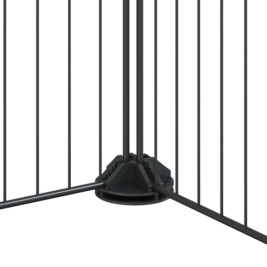 Gabbia per animali domestici a 12 pannelli con porta nera 35x35 cm in acciaio 171626