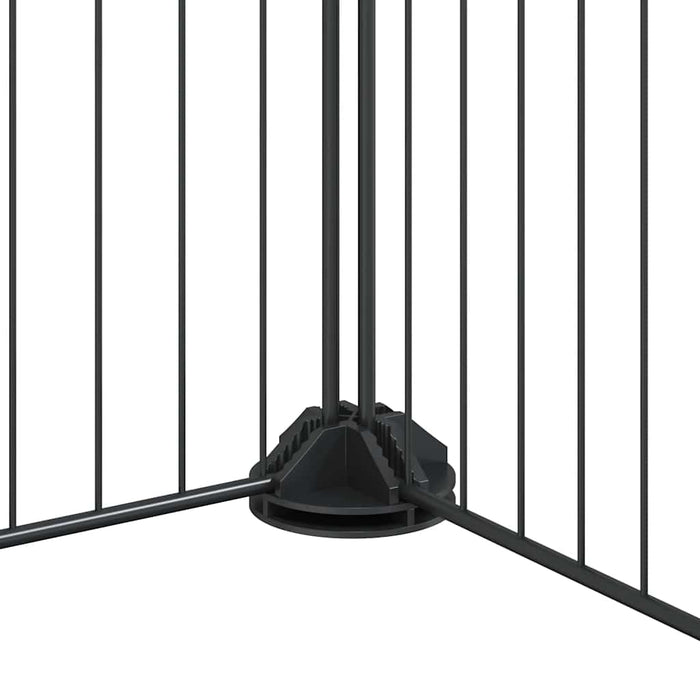 Gabbia per animali domestici a 12 pannelli con porta nera 35x35 cm in acciaio 171626