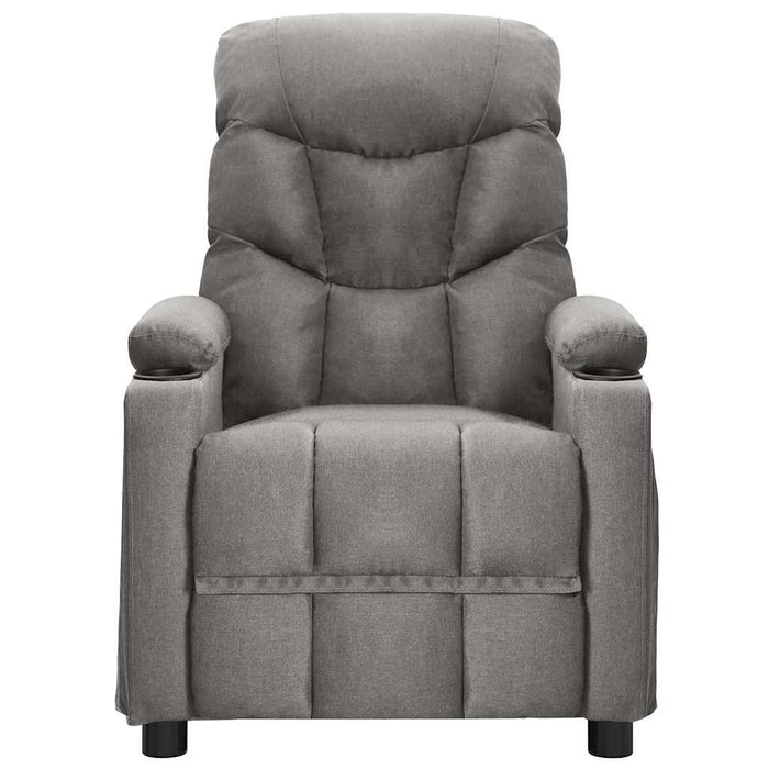 Poltrona Massaggiante in Tessuto Grigio Chiaro 345390