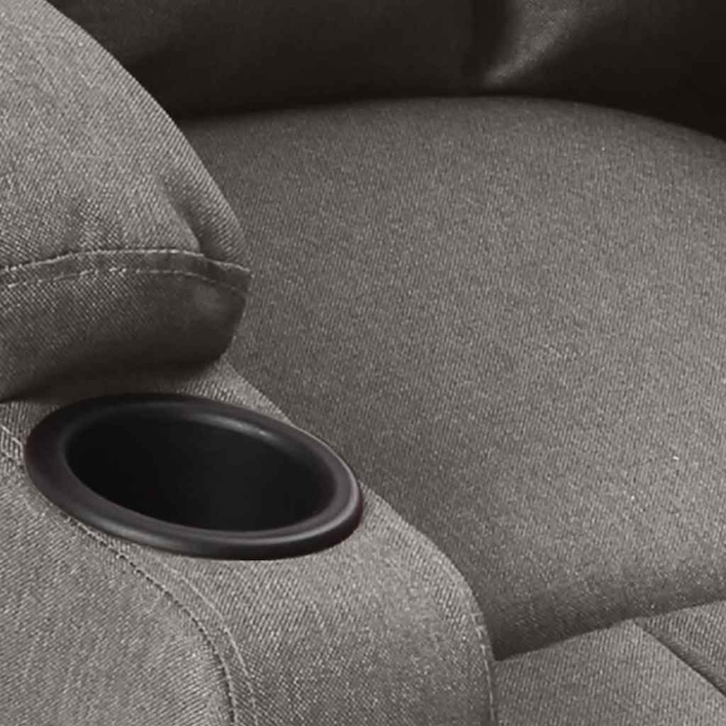 Poltrona Massaggiante in Tessuto Grigio Chiaro 345390