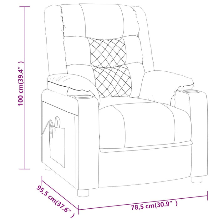 Poltrona Reclinabile Rosso Vino in Similpelle 348046