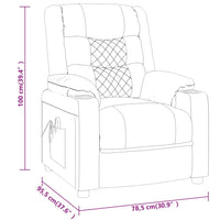Poltrona Massaggiante Nera in Similpelle 348049