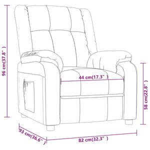 Poltrona Reclinabile in Tessuto Grigio Scuro 348109