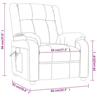 Sedia da massaggio Marrone scuro 82 x 93 x 96 cm Tessuto 348125