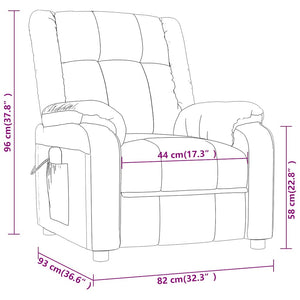 Sedia da massaggio Marrone scuro 82 x 93 x 96 cm Tessuto 348125