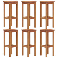 Sgabelli da Bar 6 pz in Legno Massello di Acacia 3115990