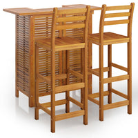 Set da Bar per Giardino 3 pz in Legno Massello di Acacia 3115998