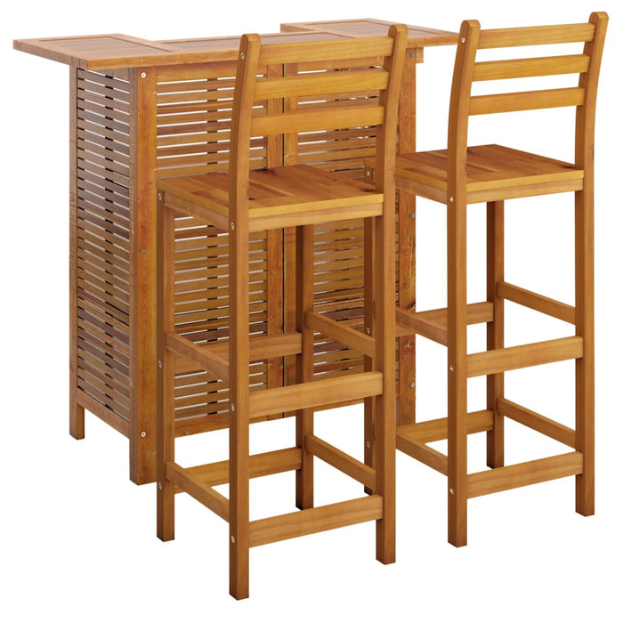 Set da Bar per Giardino 3 pz in Legno Massello di Acacia 3115998