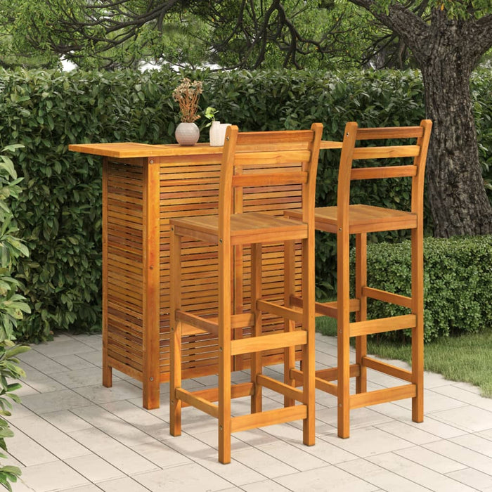 Set da Bar per Giardino 3 pz in Legno Massello di Acacia 3115998