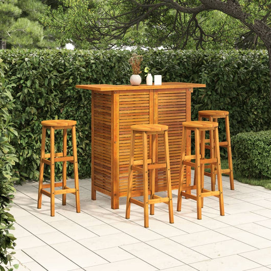 Set da Bar per Giardino 5 pz in Legno Massello di Acacia 3116001
