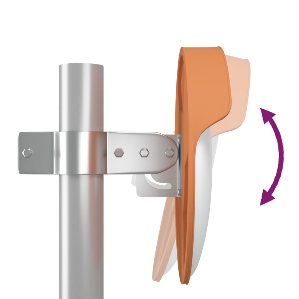 Specchio stradale convesso per esterni arancione-Specchio Panoramico ?30 cm in policarbonato