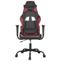 Sedia Gaming Massaggio Nero e Rosso Vino in Similpelle 345406
