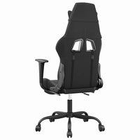 Sedia da Gaming Massaggio Poggiapiedi Nero e Grigio Similpelle cod mxl 62672
