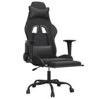 Sedia da Gaming con Massaggio e Poggiapiedi Nera in Similpelle cod mxl 58634