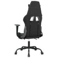 Sedia da Gaming con Massaggio e Poggiapiedi Nera in Similpelle cod mxl 58634