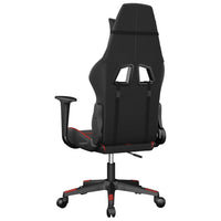 vidaXL Sedia da Gaming Massaggiante Rosso e Nero in Similpelle