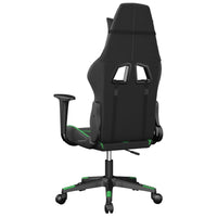 vidaXL Sedia da Gaming Massaggiante Nero e Verde in Similpelle