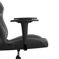 vidaXL Sedia da Gaming Massaggiante Nero e Grigio in Similpelle