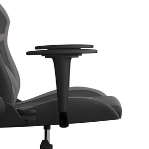 vidaXL Sedia da Gaming Massaggiante Nero e Grigio in Similpelle