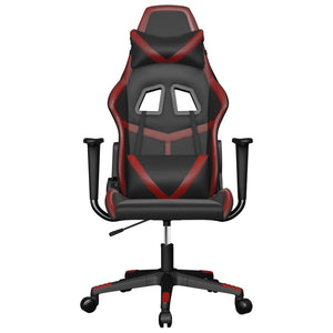 Sedia Gaming Massaggio Nero e Rosso Vino in Similpelle 345430