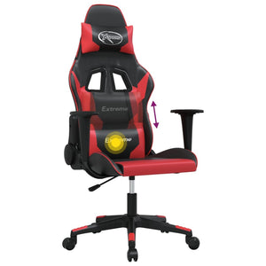 Sedia da Gaming Massaggiante Rosso e Nero in Similpelle 345446
