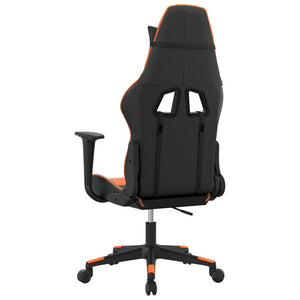 vidaXL Sedia da Gaming Massaggiante Nero e Arancione in Similpelle