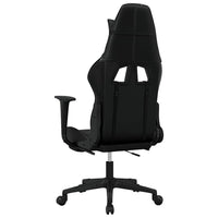 Sedia da Gaming con Massaggio e Poggiapiedi Nera in Similpelle cod mxl 61283