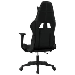 Sedia da Gaming con Massaggio e Poggiapiedi Nera in Similpelle cod mxl 61283