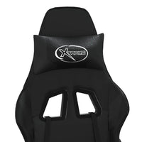 Sedia da Gaming con Massaggio e Poggiapiedi Nera in Similpelle cod mxl 61283