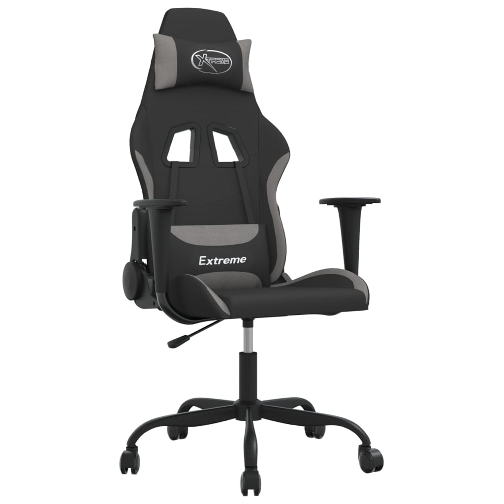 Sedia da Gaming Nero e Grigio Chiaro in Tessuto cod mxl 70415