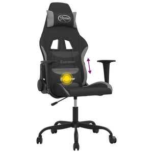 Sedia da Gaming Nero e Grigio Chiaro in Tessuto 345470