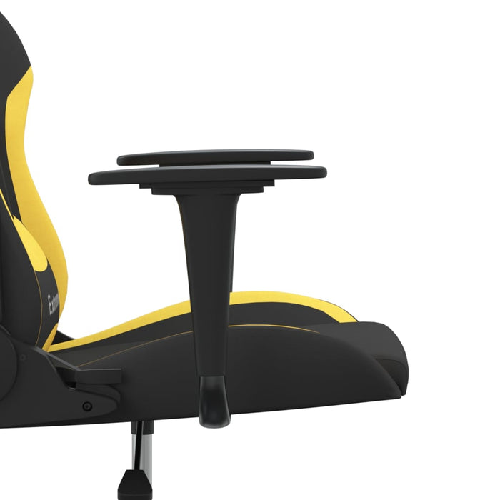 Sedia da Gaming Nero e Giallo in Tessuto 345473