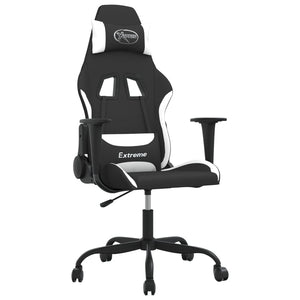 Sedia da Gaming Nero e Bianco in Tessuto cod mxl 77342