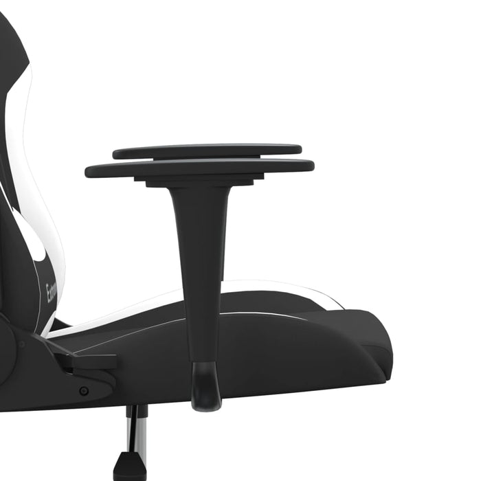 Sedia da Gaming Nero e Bianco in Tessuto cod mxl 77342
